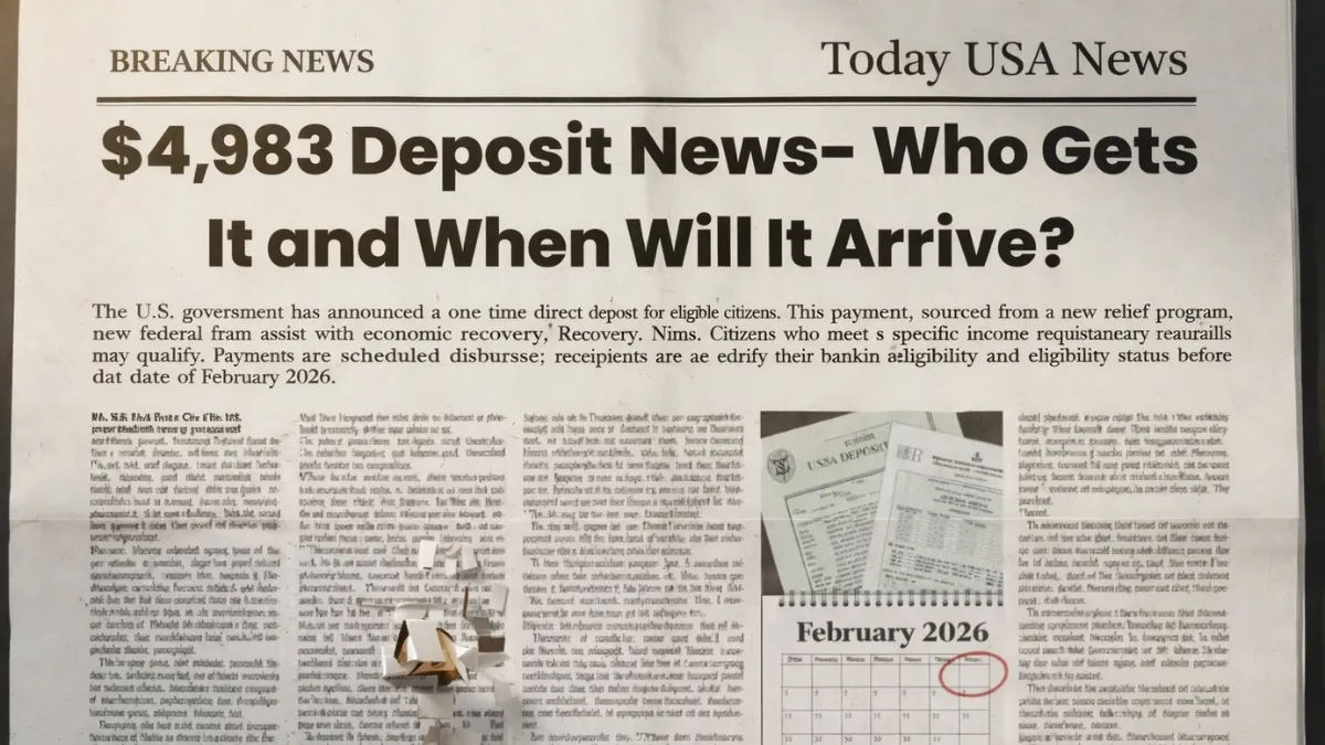 $4,983 Direct Deposit Surprise: Who May Qualify and When the Money Could Arrive